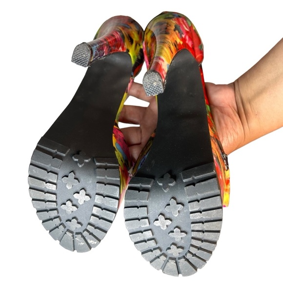 Colorful Reed platform sandal heels size 7 pre owned good condition - Picture 6 of 6